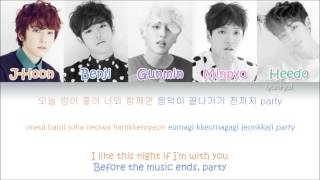 B.I.G (비아이지) Boys In Groove) - Between Night n Music (밤과 음악 사이) (Color Coded Han|Rom|Eng Lyrics)