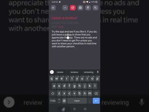 Dark Note - Notes + Grocery Video