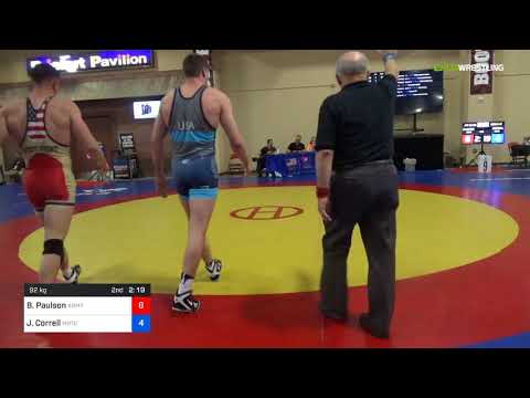 2018 Marine Corps US Open/UWW Junior Freestyle 92 Con 8 #1 - Bennett Paulson (Army) Vs. Joseph Cor