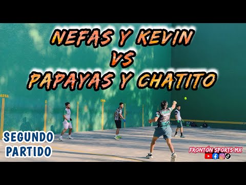PAPAYAS Y CHATITO VS NEFAS Y KEVIN MORENO *Frontón Exbalneario Olímpico*2do partid #fronton #deporte