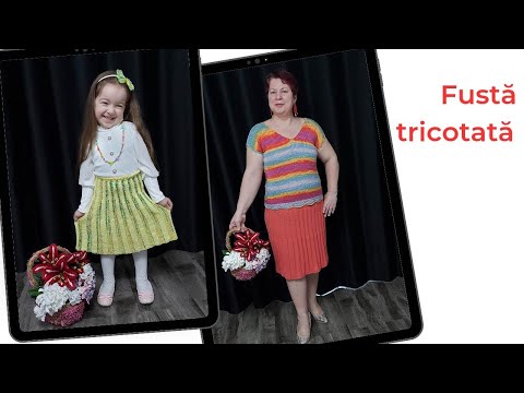 Fusta tricotata - Tutorial pas cu pas