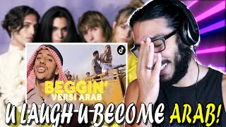 Download lagu I'M TRYING NOT TO LAUGH WITH THIS! BEGGIN - Måneskin versi ARAB | 3way Asiska cover reaction mp3