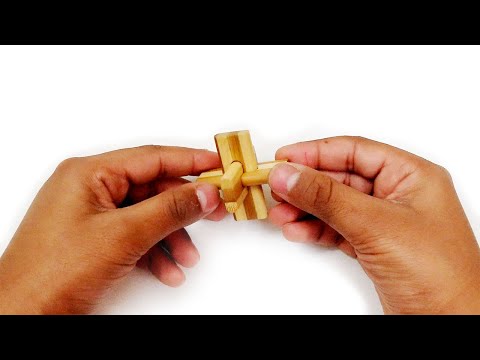 How to solve a three piece wooden Burr Puzzle