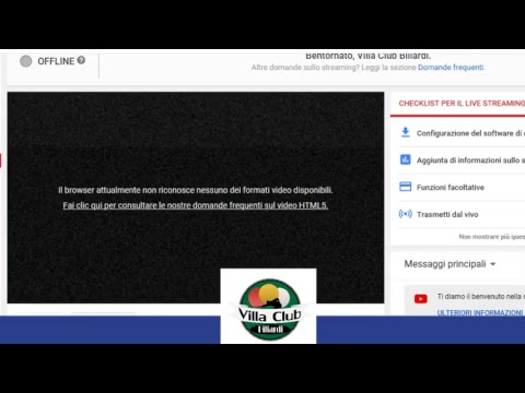 Live stream di Villa Club Biliardi