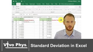 Standard Deviation in Excel (NEW VERSION IN DESCRIPTION)
