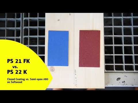 Closed Coating vs. Semi-open sandpaper, on softwood(spruce) | usage video