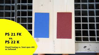 Closed Coating vs. Semi-open sandpaper, on softwood(spruce) | usage video