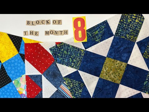 BLOCK #8 for our 2022 Block of the Month! (#8 of 12). See all 3 color ways at the end of the video!