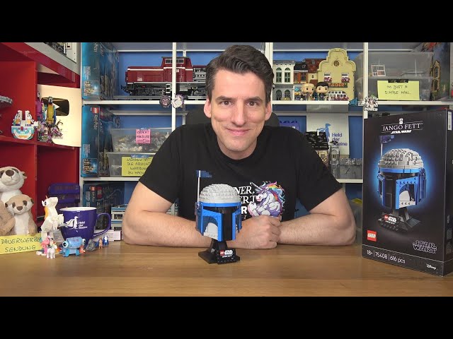 Vídeo relacionado con LEGO Star Wars 75408 Jango Fett Helmet - Mandalorian Model Kit for Adults - Building Set Incl. a Stand, Nameplate & Adjustable Rangefinder Antenna - Gift for Attack of The Clones Fans
