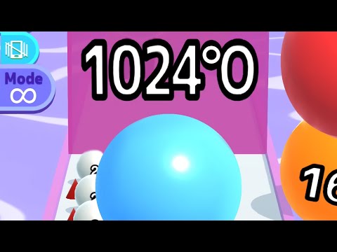 BALL RUN 2048 — INFINITY ∞ '1024 °O' CHECKPOINT WAS ACHIEVED! (DEGREE-ILLION, Gameplay*)
