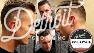 Side Part with Matte Paste from DETROIT GROOMING