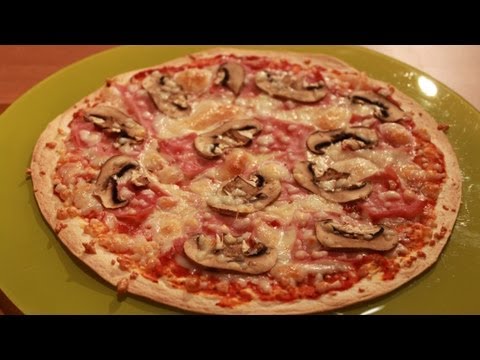 Pizza express con base de tortillas de trigo ( para fajitas )- Rápida, fácil y deliciosa ✅