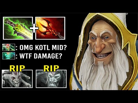 OMG +80% Magic KOTL Mid vs Medusa Crazy Burst Energy Ether Blast Delete Max HP Heroes WTF Dota 2