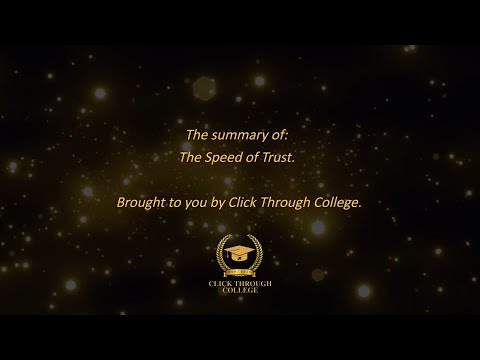 The Speed of Trust | Stephen Covey | 15 Minute Summary