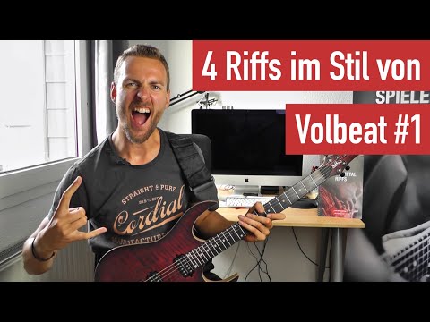 E-Gitarren Riffs lernen - 4 Riffs im Stil von Volbeat #1 | Guitar Master Plan