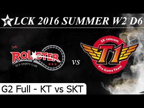 KT vs SKT Game 2 Full, Damage, Winner Interview - LCK Summer 2016 W2D4M8 KT Rolster vs SK Telecom T1