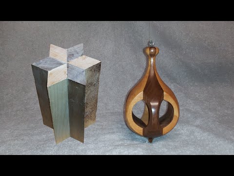 Wood Turning A Six Sided Inside Out Christmas Ornament