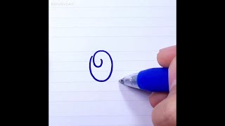 How to Write Letter O o in Cursive Writing for Beginners | French Cursive Handwriting