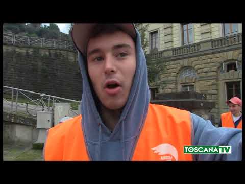 2018-01-26 FIRENZE - STUDENTI INSIEME AGLI ANGELI DEL BELLO PER FIRENZE