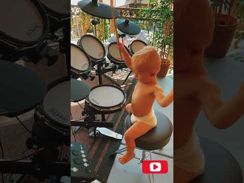 LEO ROCKS THE DRUMS AT 1.2 YEARS OLD! #kidsvideo #viralvideo #viral #viralshorts #funnyvideo