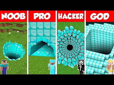 Minecraft 1.19 Battle_NOOB vs PRO vs HACKER DIAMOND TUNNEL HOUSE BUILD CHALLENGE/TUNNEL(Xbox/PS4/PC)