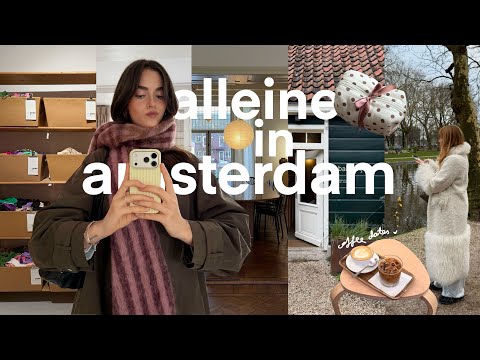 Alone in Amsterdam🤍⭐️ my favorite spots, coffee dates & a small haul