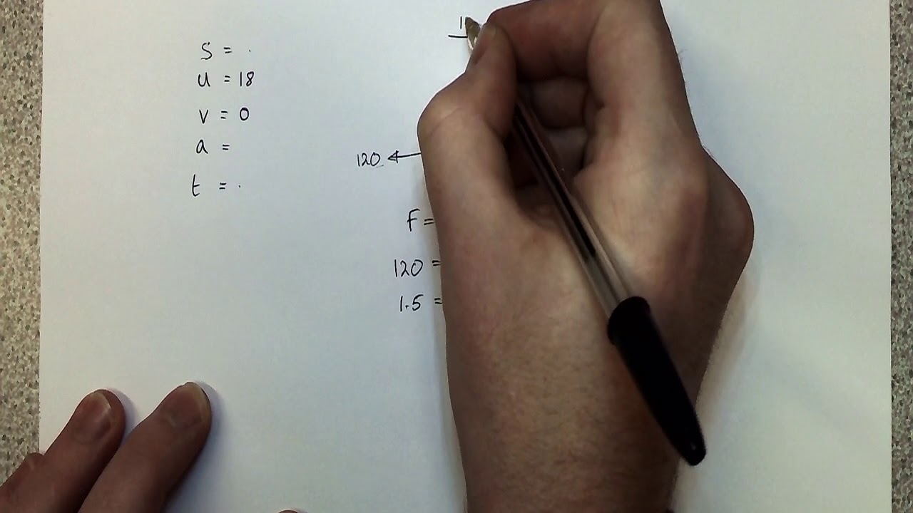 Year 1 Mechanics Unit 08 Test Question 2
