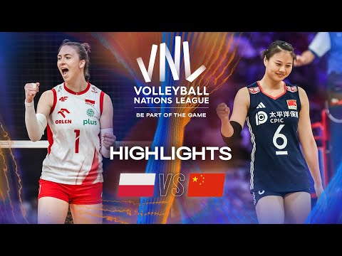 Poland 🇵🇱 vs. China 🇨🇳 - Quarter Finals | Highlights | Women's VNL 2025