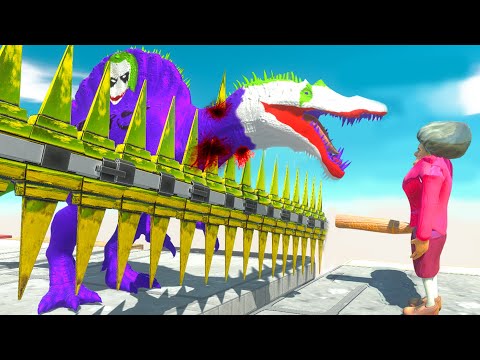 Dinosaur T-Rex, Spiderman Vs Scary Teacher 3D Death Run - Animal Revolt Battle Simulator | AM Gaming