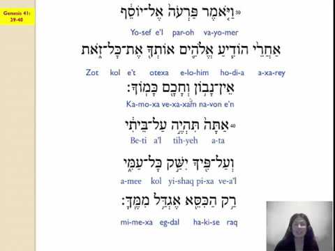 Parashat Hashavua - Miketz  - Genesis 41-39