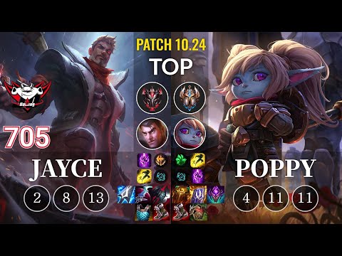 JDG 705 Jayce vs Poppy Top - KR Patch 10.24