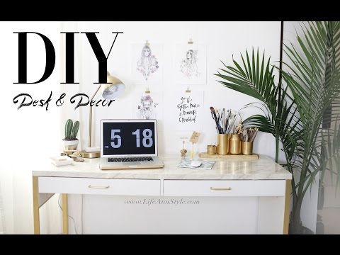 Part of a video titled 5 EASY DIY Desk Decor & Organization IKEA Hacks | ANN LE