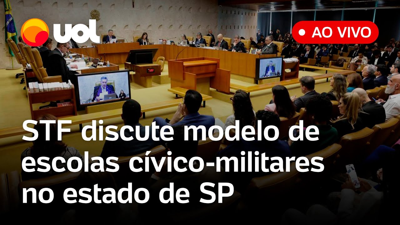 STF discute modelo de escolas cívico-militares na rede pública do estado de SP; assista ao vivo