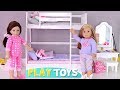 Baby Doll Sisters Dress up in Bunk Bedroom! Play Toys