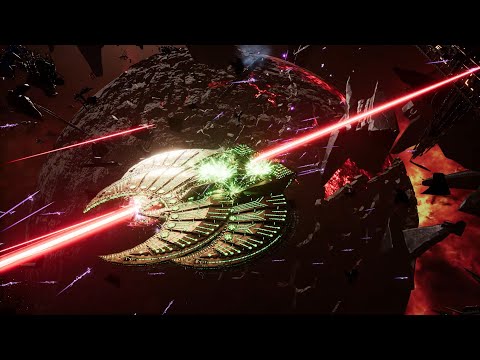Craftworld Aeldari vs Necrons - Skalgrim Mod - Massive Battle - Battlefleet Gothic Armada 2