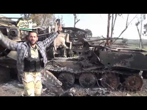 حطام عربة شيلكا على جبهة الشيخ مسكين في ريف درعا