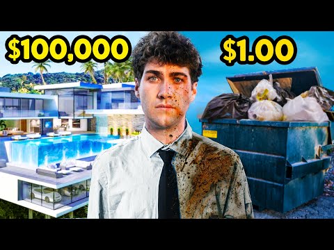 Surviving in $100,000 VS. $1 Hotel!