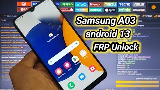 Samsung A03 Android 13 Frp bypass One Click By Unlocktool