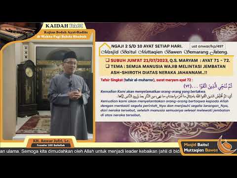 Surat Maryam: 71-72 | Manusia Melewati Jembatan di Atas Neraka | KH. Anwar Jufri, Lc ke-497