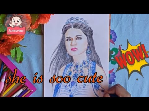 how to draw "avneet kaur"//realistic drawing of avneet kaur //art plus