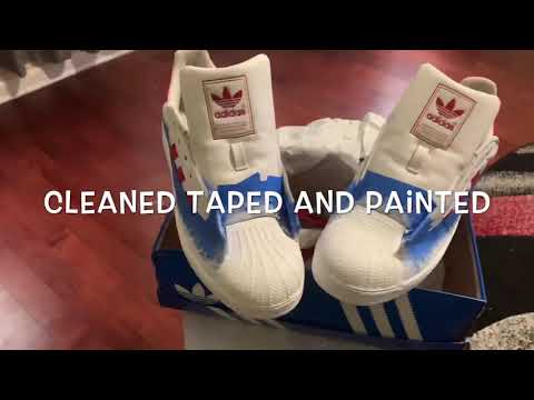 Adidas Originals SuperStars ShellHead ShellToe Restoration... yellowing fixed...15 years