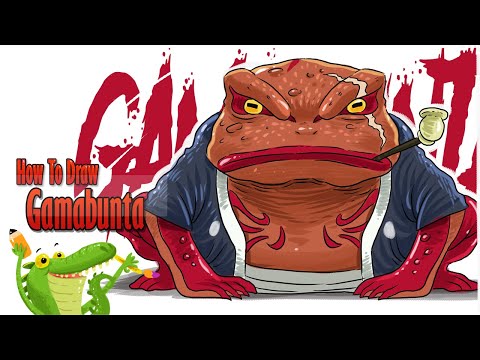 How to draw Gamabunta Naruto Frog