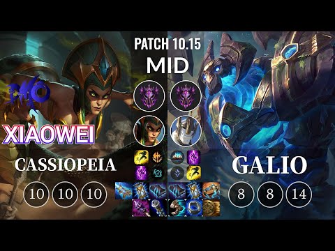 DMO Xiaowei Cassiopeia vs Galio Mid - KR Patch 10.15
