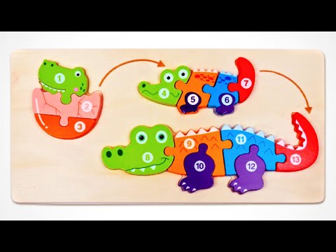 Learn How Animals Grow Up with Activity Puzzle 🐊 | Preschool Toddler Toy Learning Video for Kids