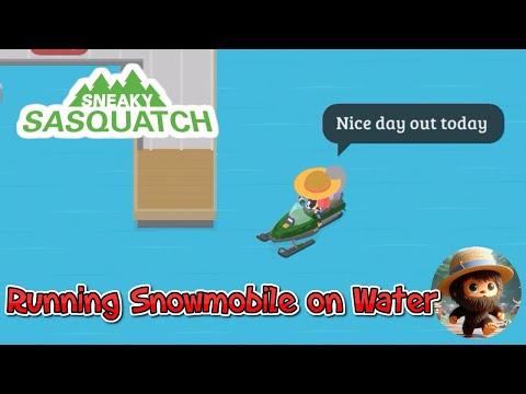 Sneaky Sasquatch - Drive Snowmobile on Water