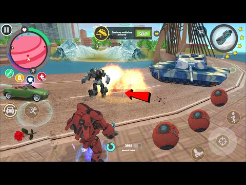 Rope Hero: Vice Town (Transformer Robot Ball Fight Army Tank) Robot Helicopter Fight Round BALL - HD