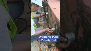Ultrasonic pulse velocity test for concrete strength Non destructive test #civilengineering #viral