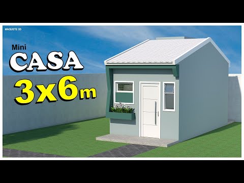 Projeto de casa pequena 3x6 metros – Mini casa para duas pessoas