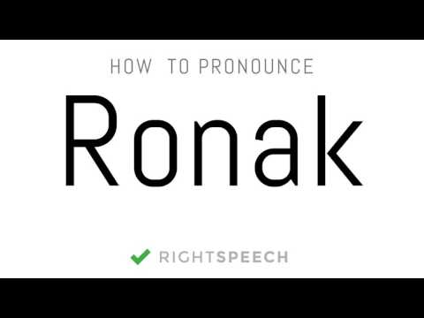 Ronak - How to pronounce Ronak - Indian Boy Name