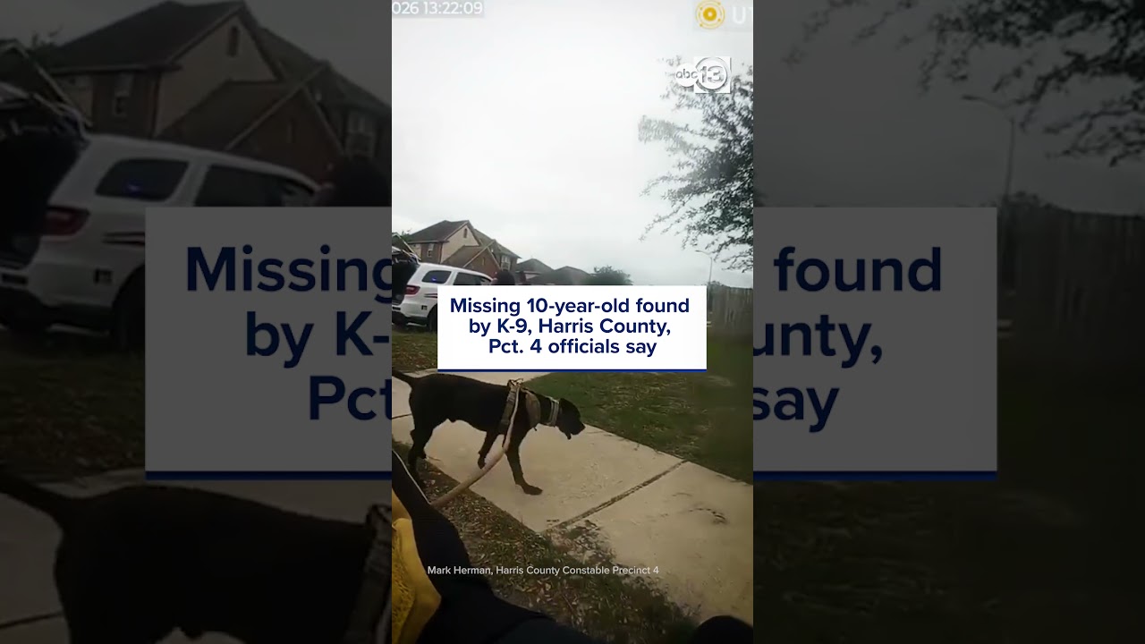 Missing 10-year-old found by K-9 in NW Harris County, confirmed safe, Precinct 4 officials say